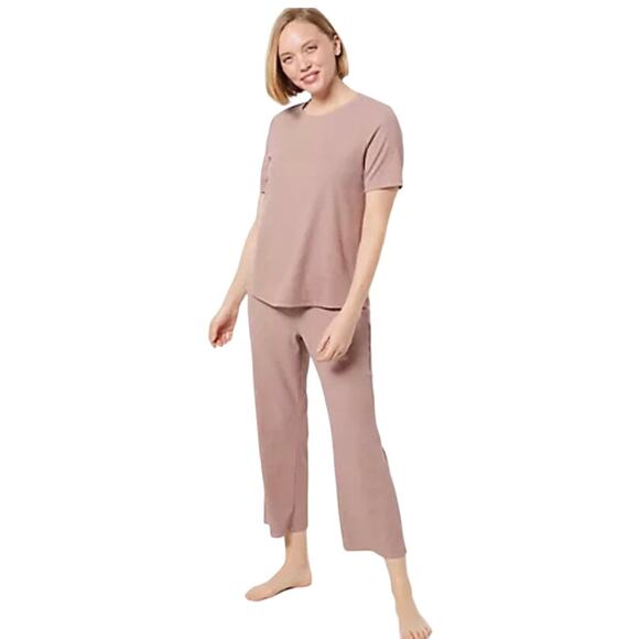 AnyBody Other - Anybody Ribbed Hacci Short Sleeve & Flare Pant Lounge Set BLUE NWOT SIZE PLUS 5X